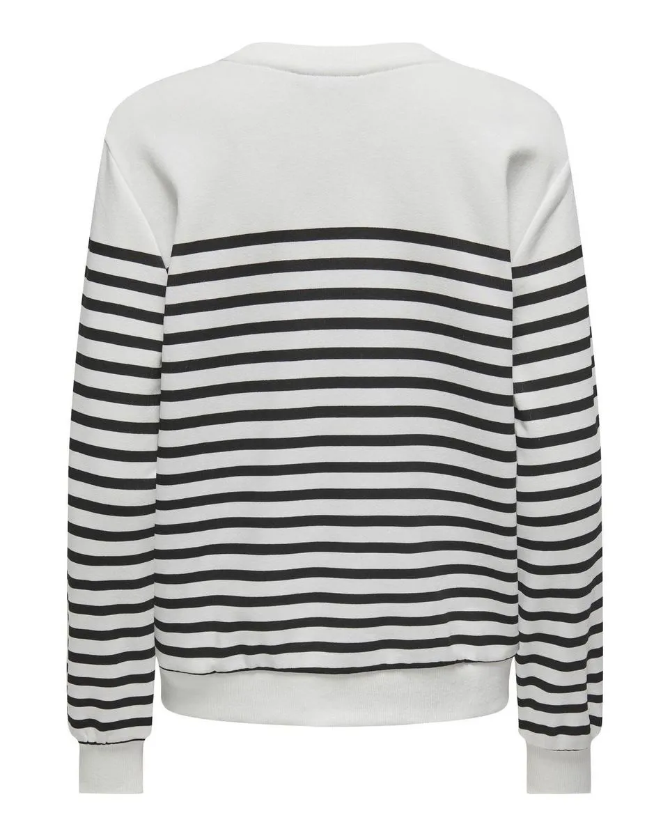 ONLALLIE L/S STRIPE O-NECK CS SWT