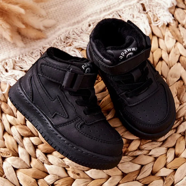 PA1 Chaussures De Sport Hautes Isolées Enfant Noir Clafi le noir