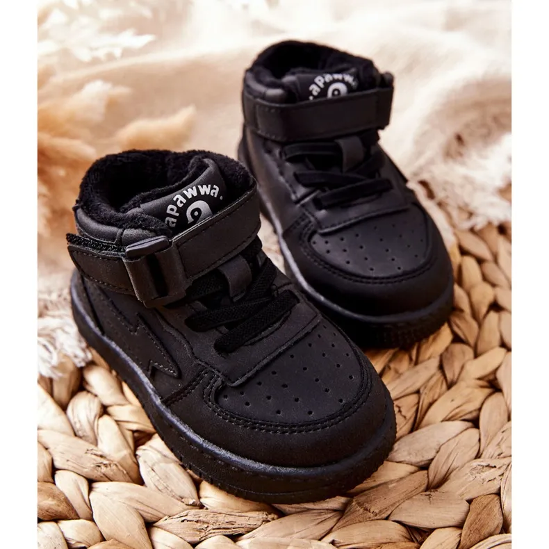 PA1 Chaussures De Sport Hautes Isolées Enfant Noir Clafi le noir