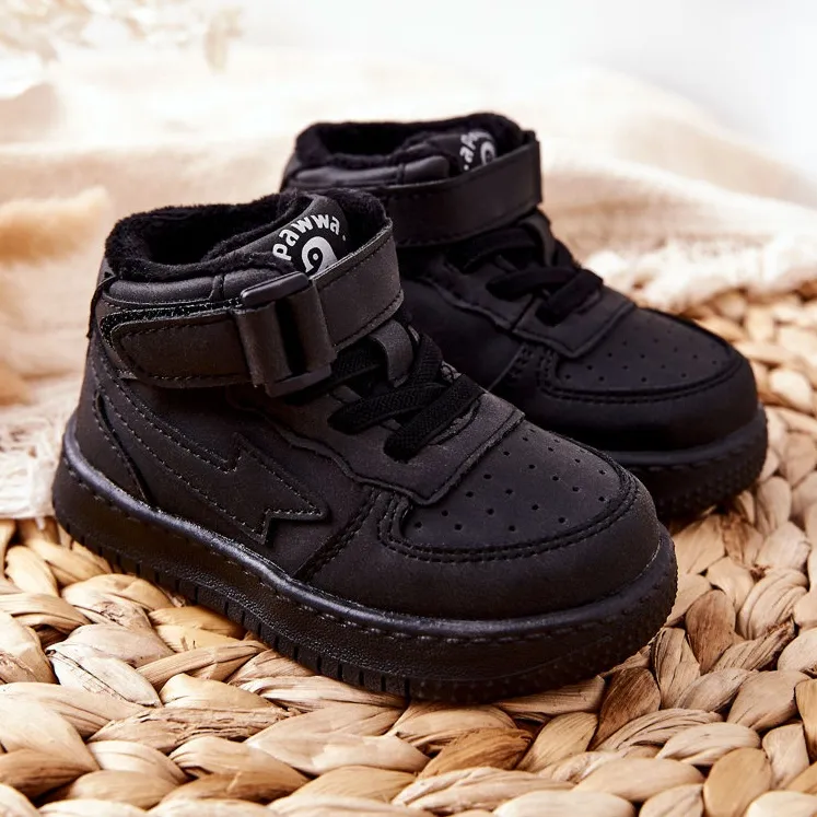 PA1 Chaussures De Sport Hautes Isolées Enfant Noir Clafi le noir