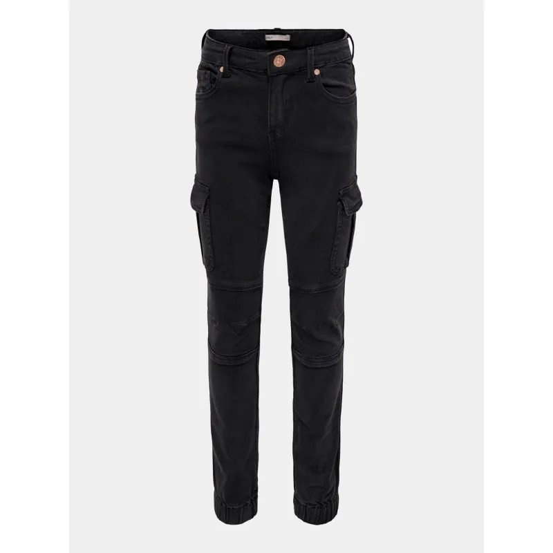 Pantalon cargo missouri regular life noir fille - Only | wimod