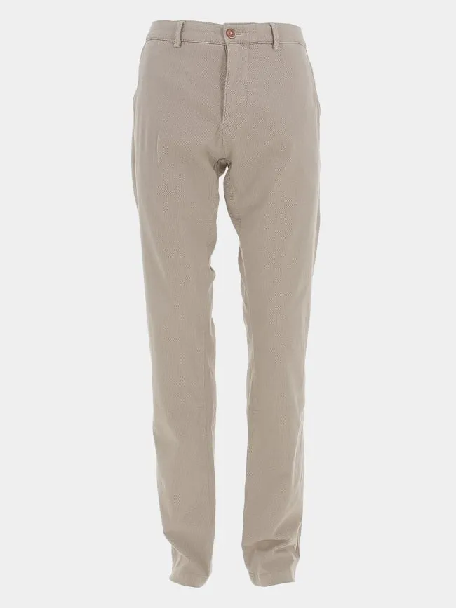 Pantalon chino vitamine imprimé beige homme - Izac | wimod