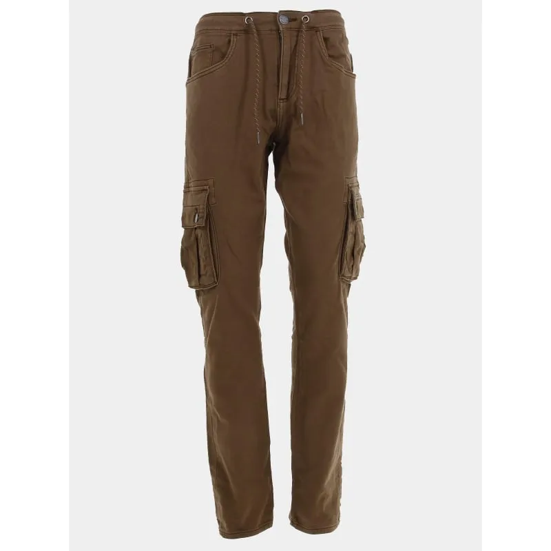 Pantalon chino vitamine imprimé beige homme - Izac | wimod