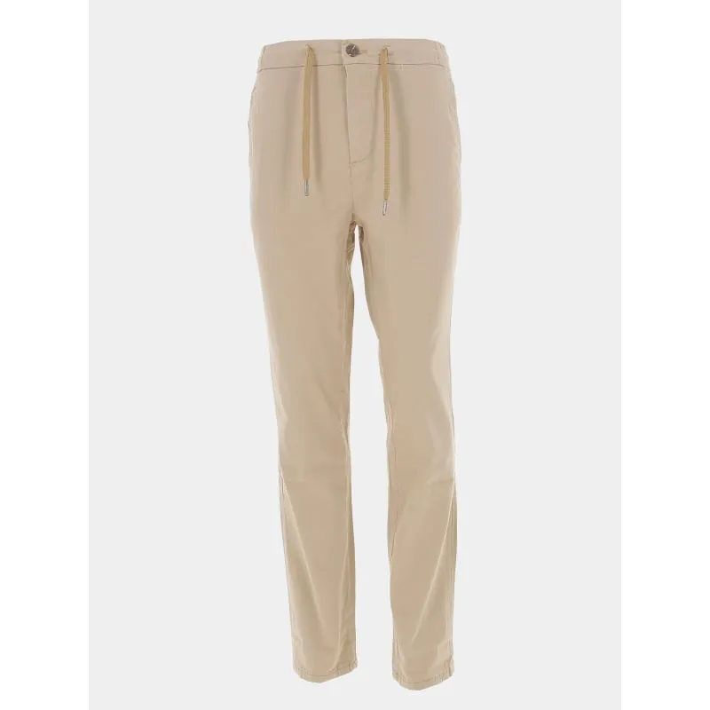 Pantalon chino vitamine imprimé beige homme - Izac | wimod