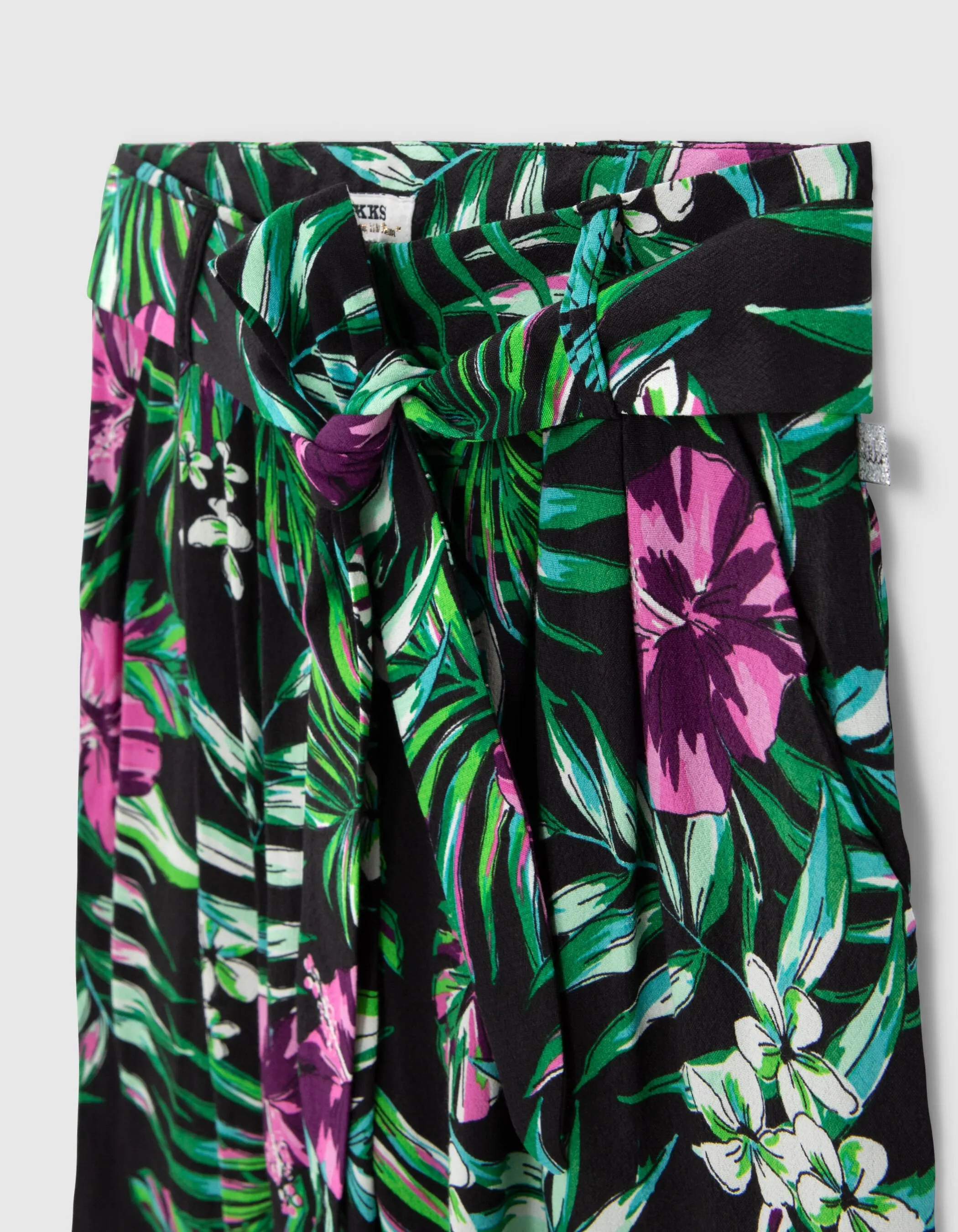 Pantalon noir LENZING™ ECOVERO™ tropical fille