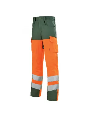 Pantalon sécurité haute visibilité orange hivi et vert