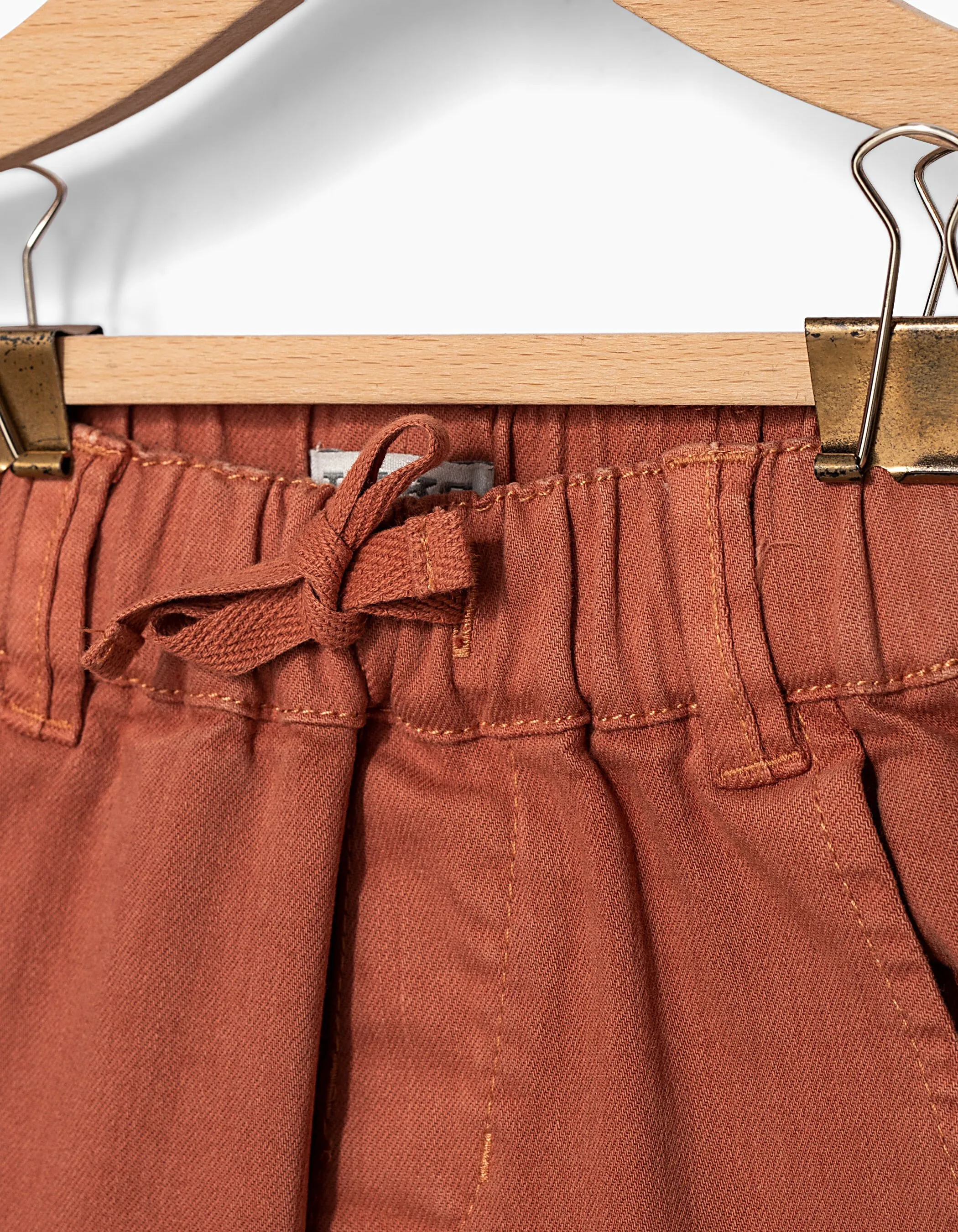 Pantalon terracotta élastiqué bébé garçon 