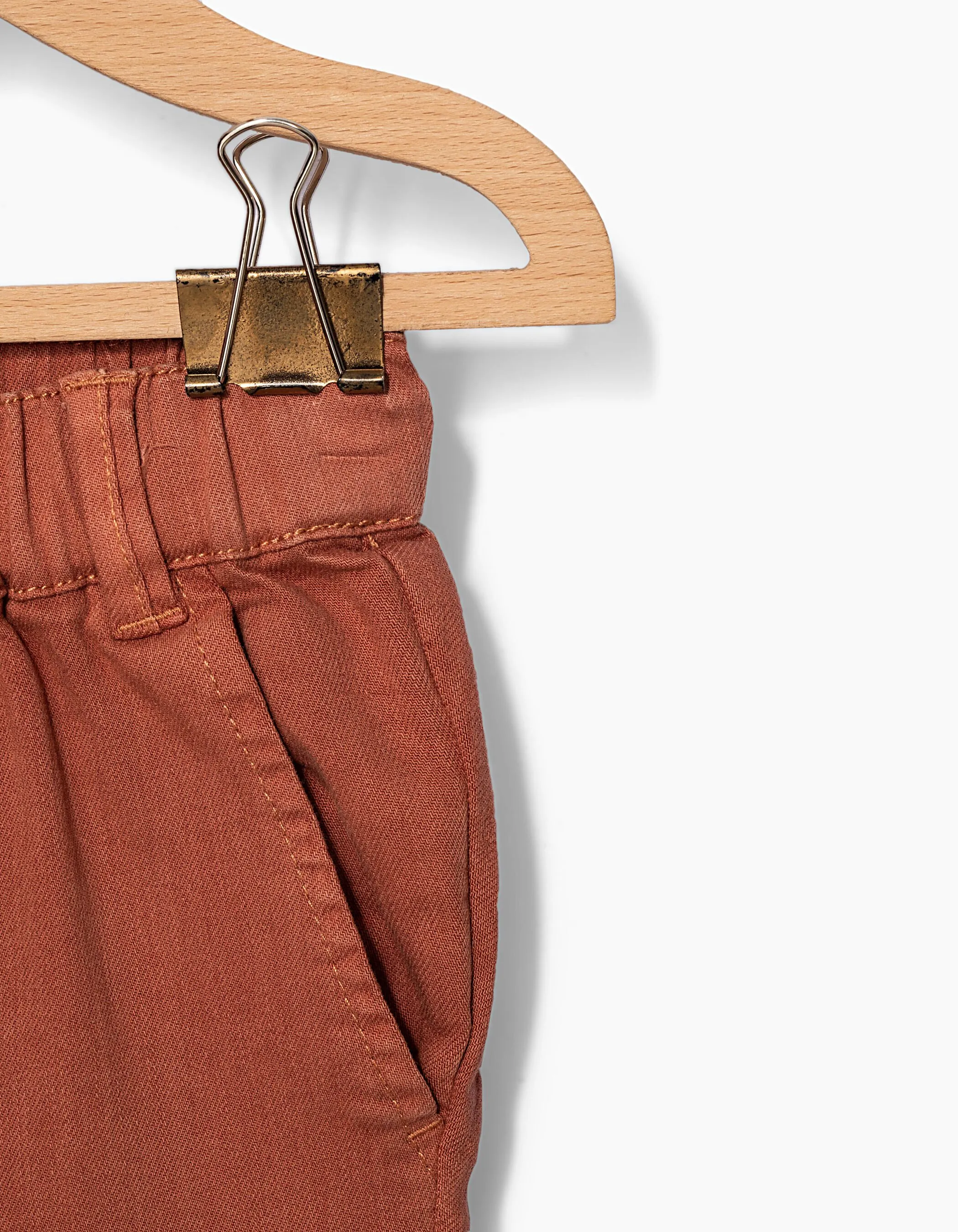 Pantalon terracotta élastiqué bébé garçon 