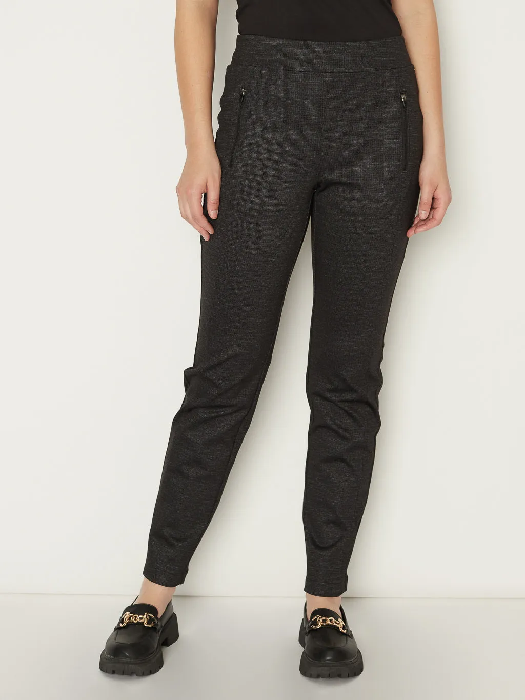 Pantalon étroit semi-ajusté à enfiler