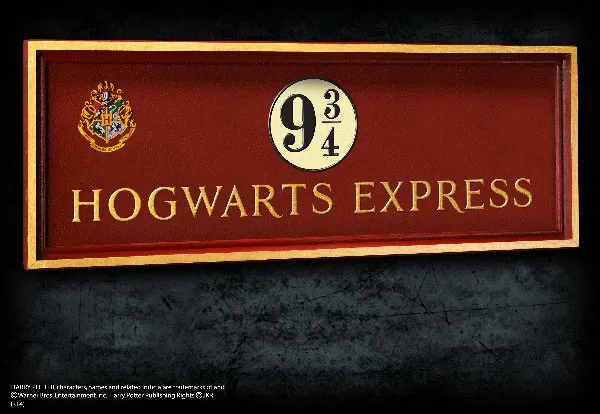 Plaque Poudlard Express 9 3/4 - Noble Collection - Harry Potter