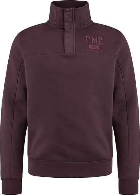 PME Legend Pull zippé à demi-bouton Bordeaux PSW2310462-82