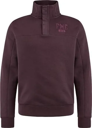 PME Legend Pull zippé à demi-bouton Bordeaux PSW2310462-82