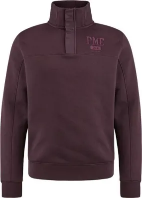 PME Legend Pull zippé à demi-bouton Bordeaux PSW2310462-82