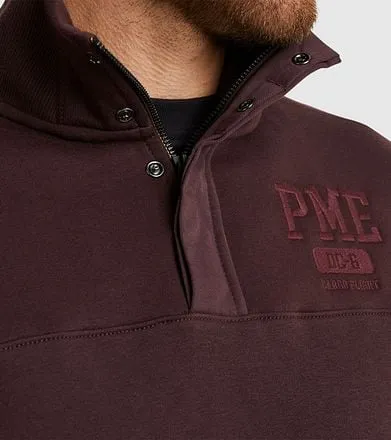 PME Legend Pull zippé à demi-bouton Bordeaux PSW2310462-82