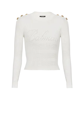 Pull Balmain Signature en maille