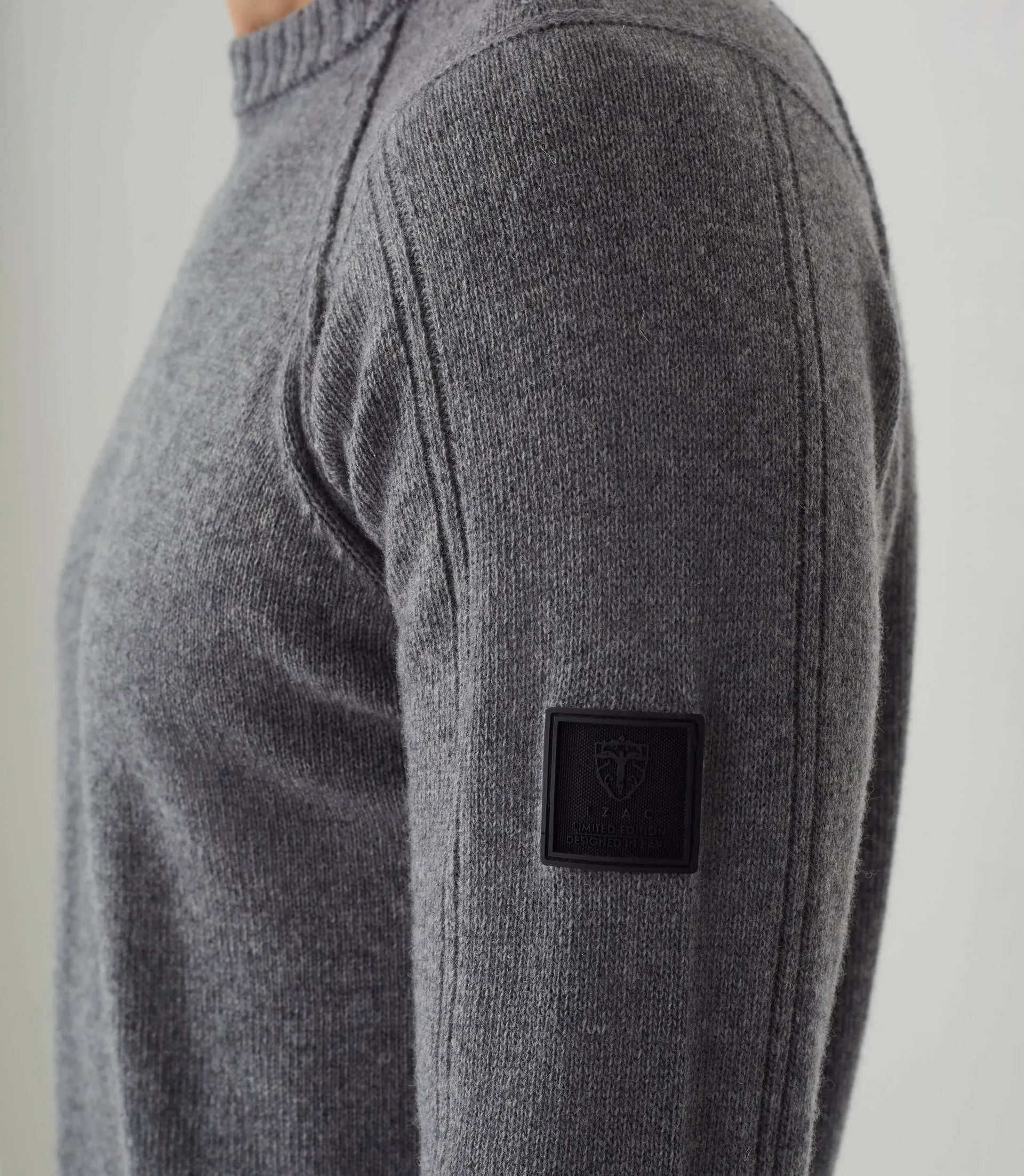 Pull col rond gris Sofian