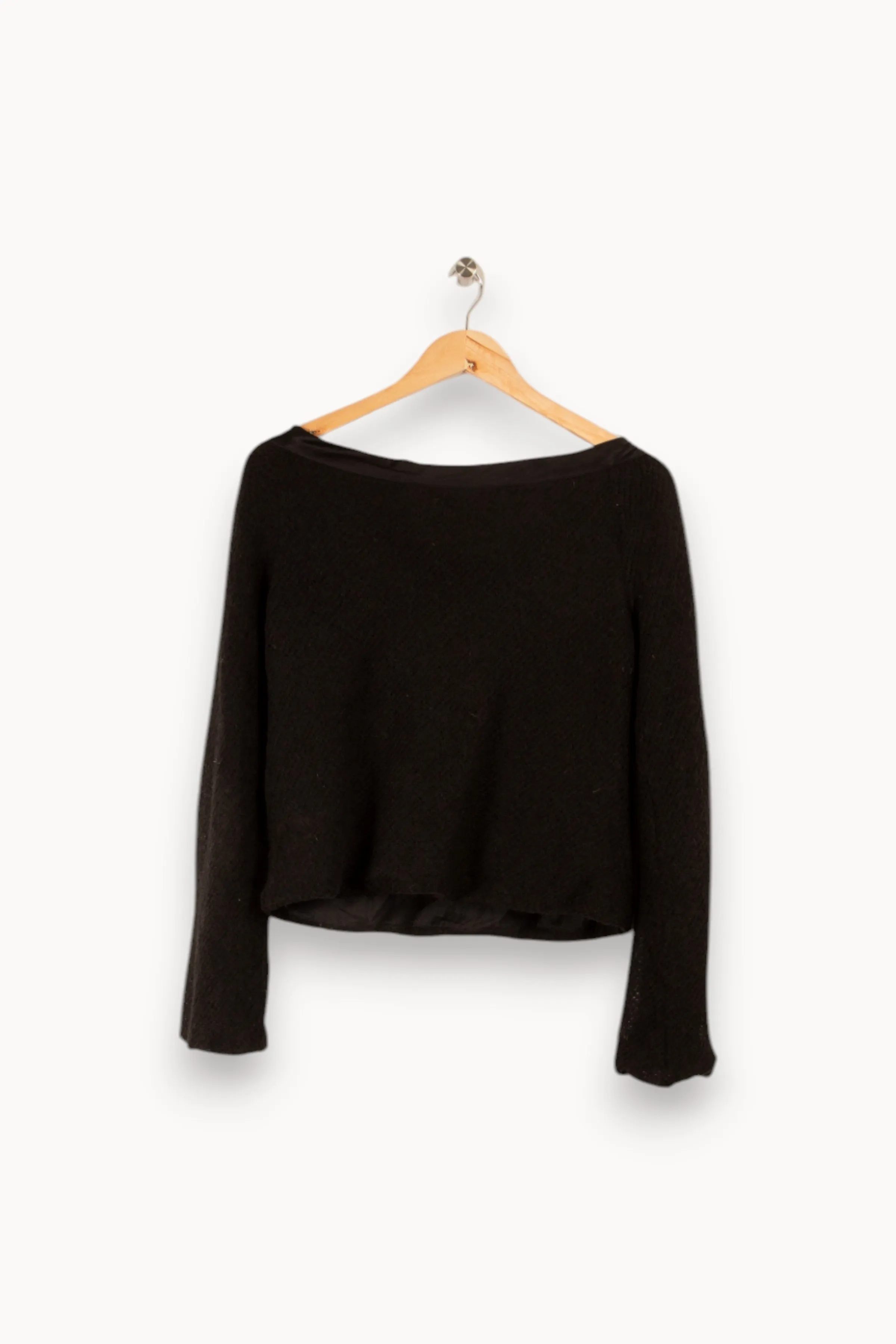 Pull en maille noir avec nud - Taille M/38