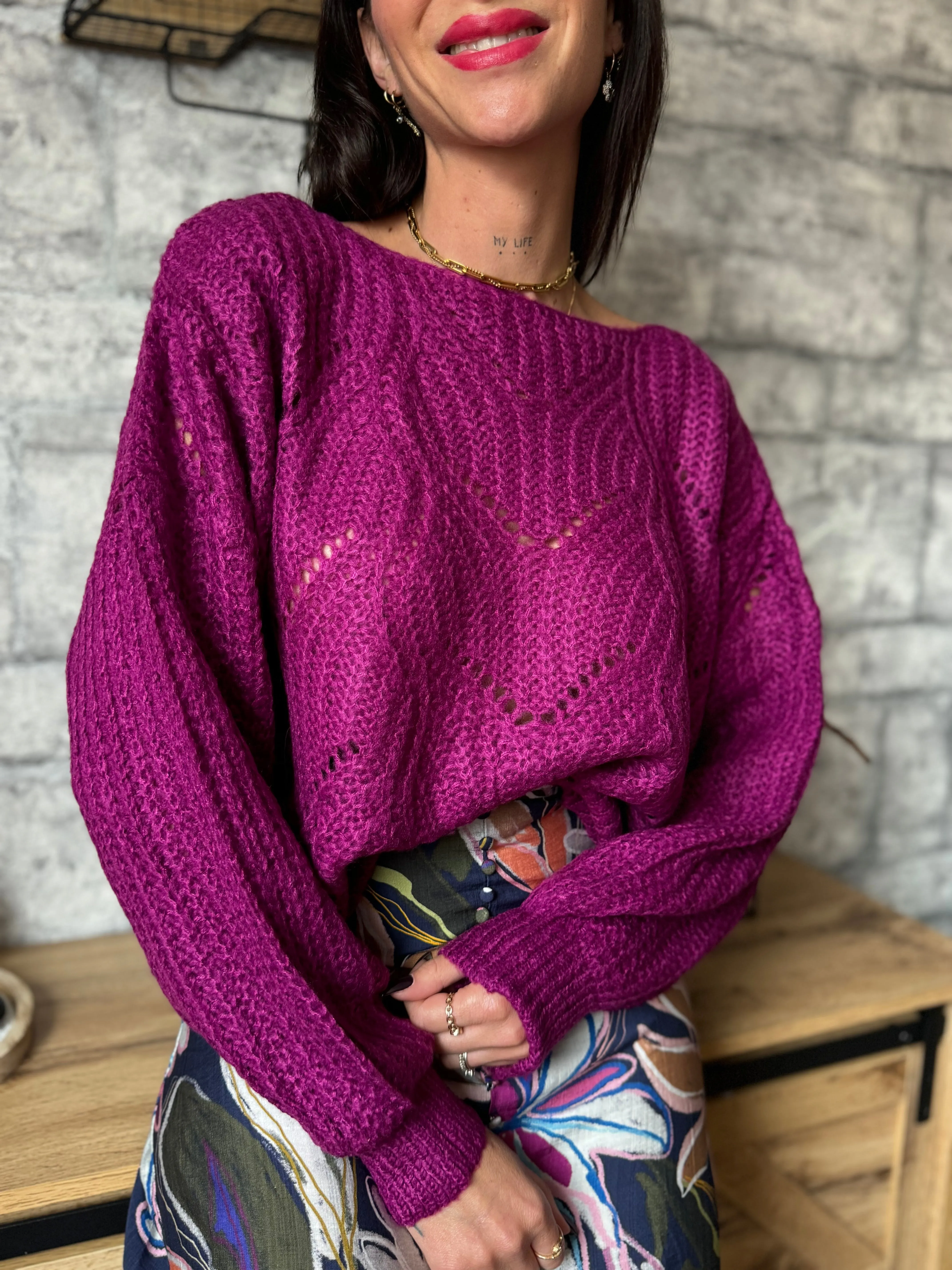 Pull Pilou Violet