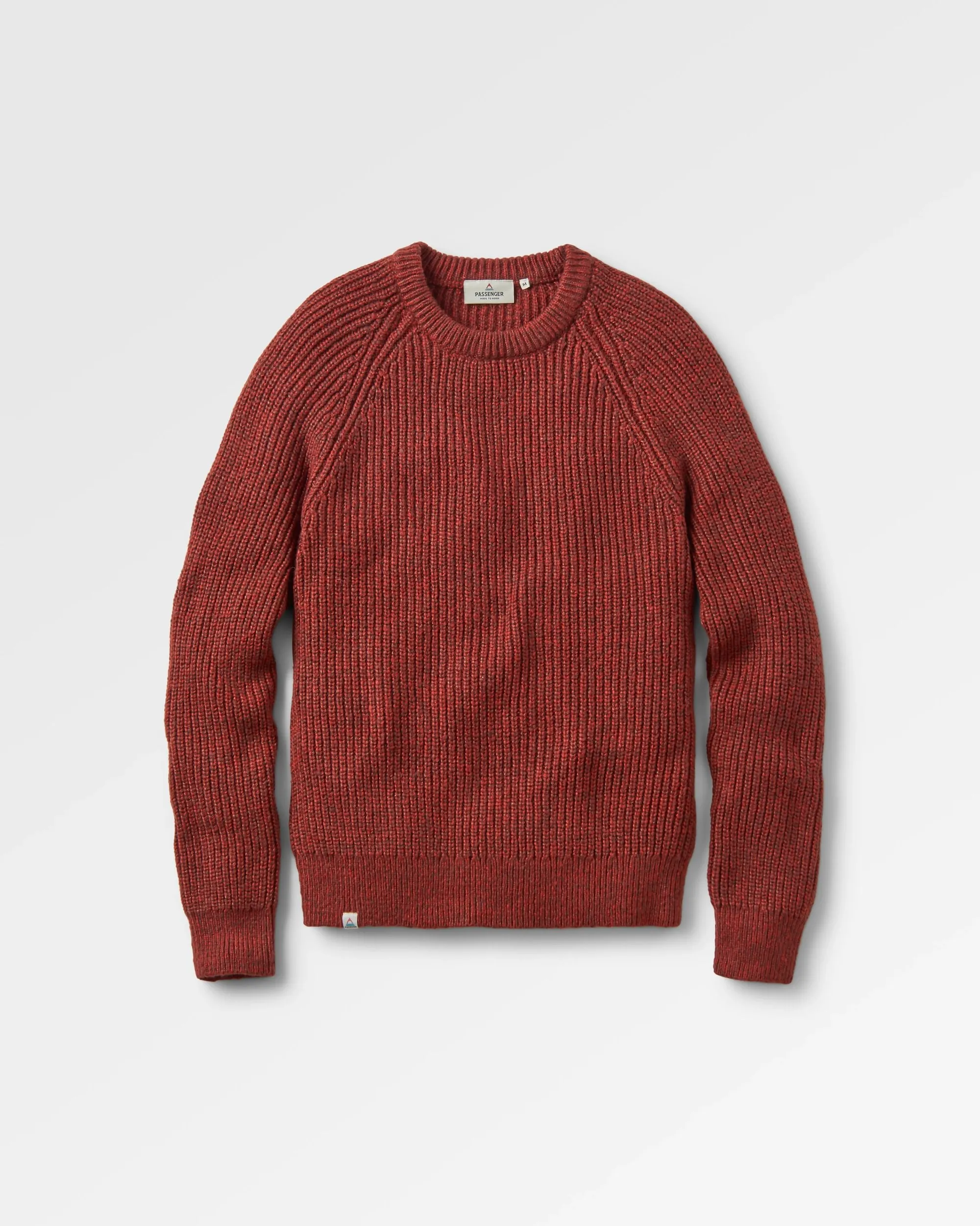 Pull recyclé en maille - Ocre rouge