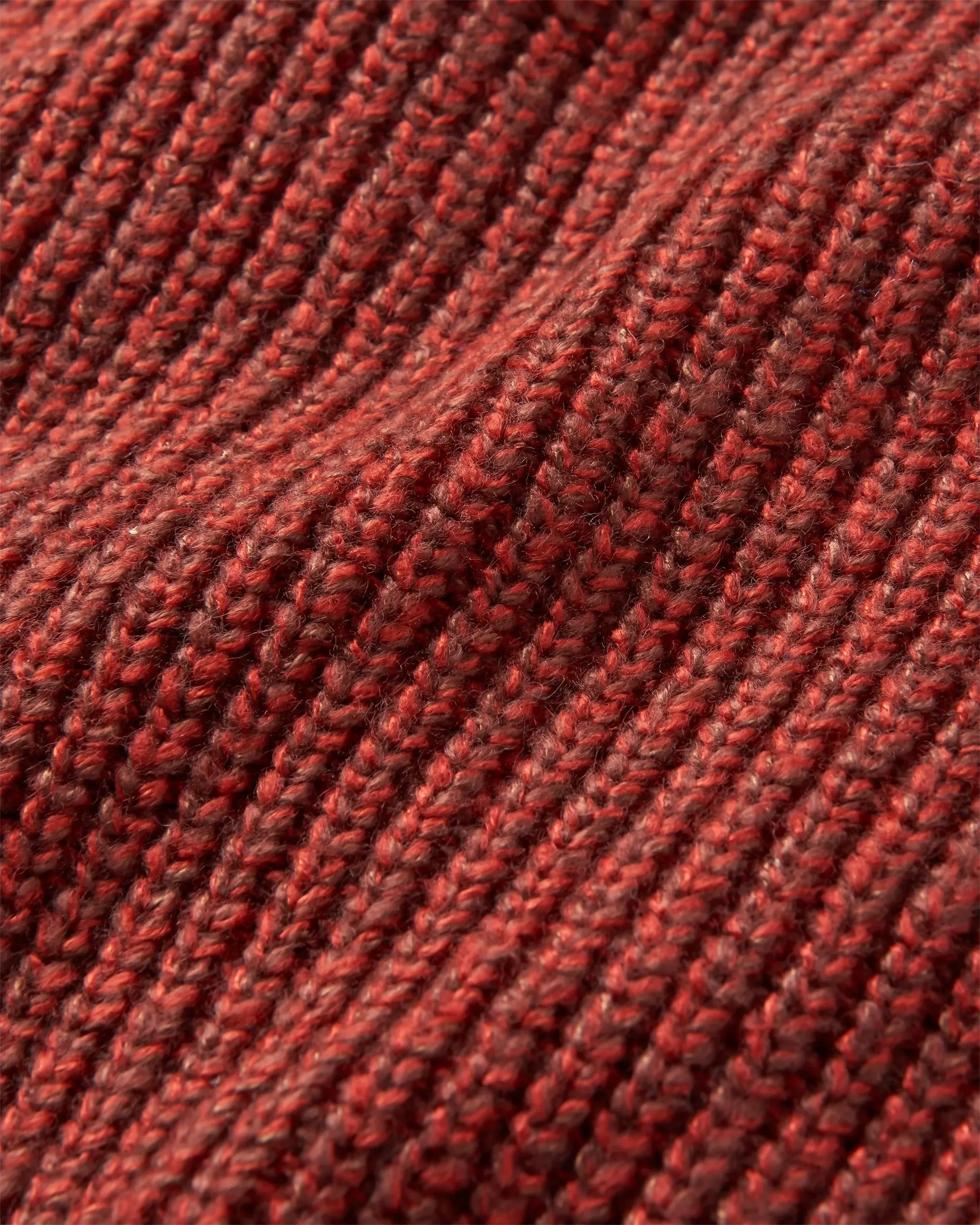 Pull recyclé en maille - Ocre rouge