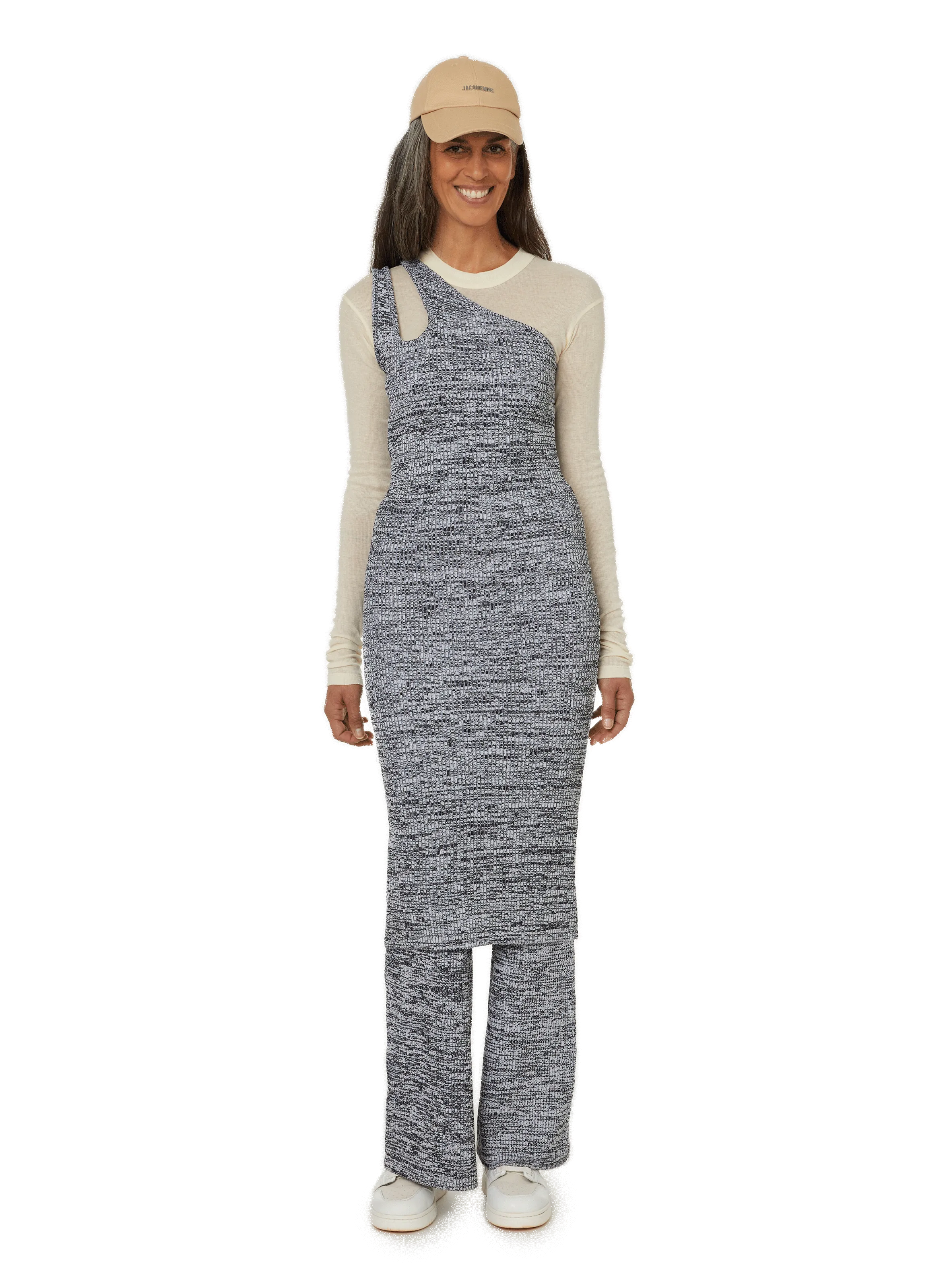 REMAIN  Robe en maille - Gris