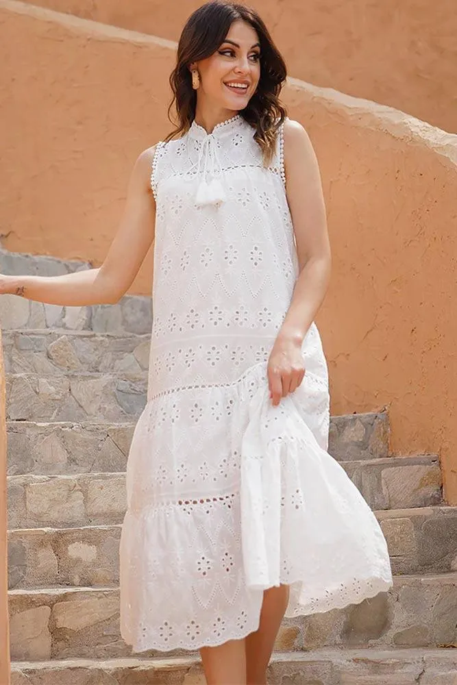 Robe Blanche Broderie Anglaise