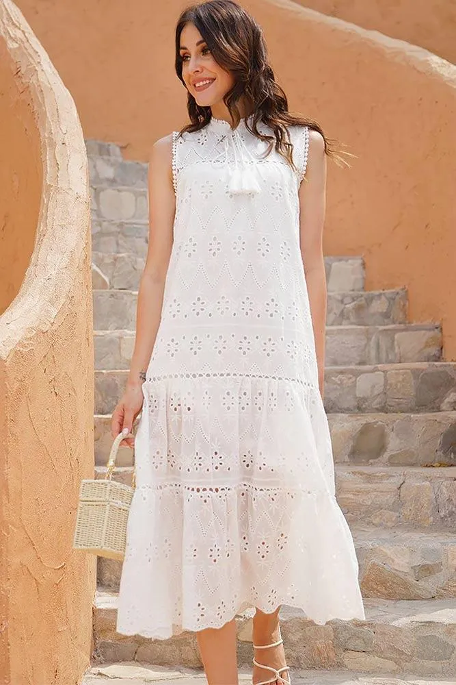 Robe Blanche Broderie Anglaise