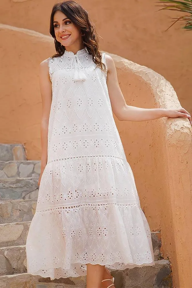 Robe Blanche Broderie Anglaise