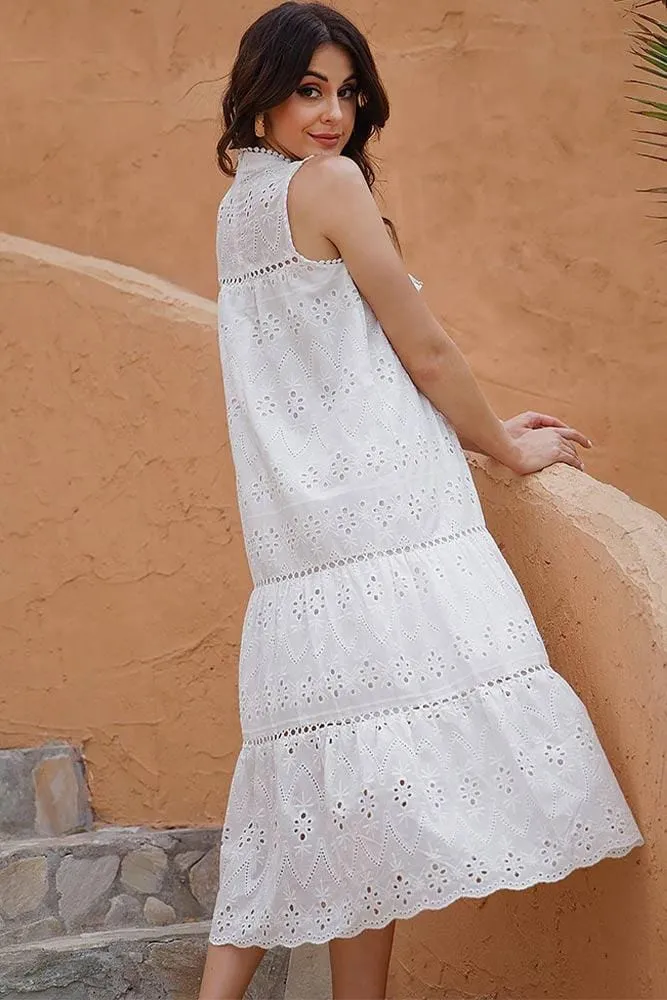 Robe Blanche Broderie Anglaise