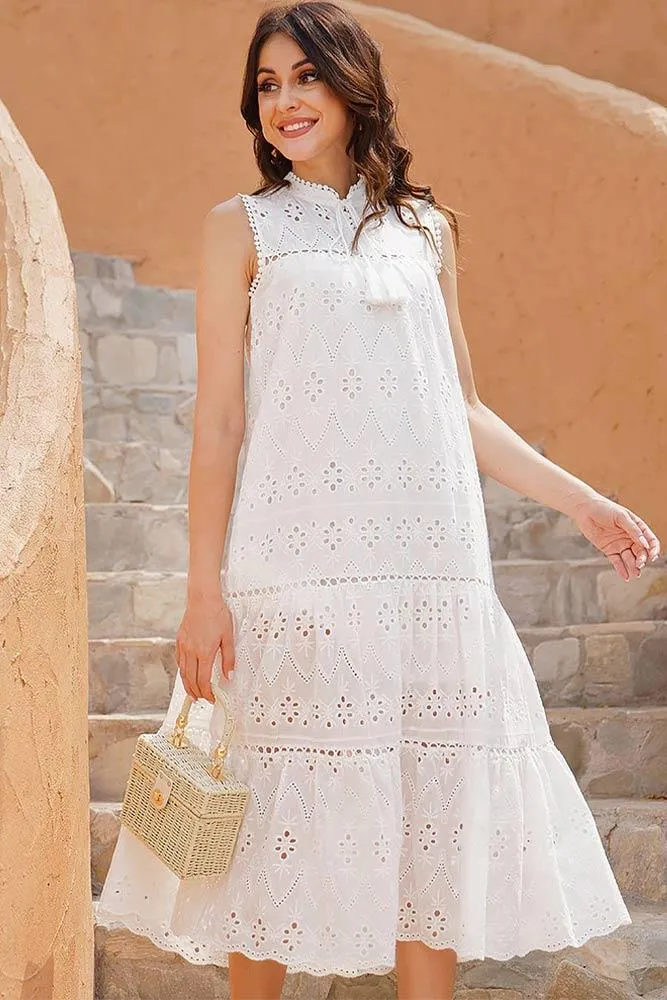 Robe Blanche Broderie Anglaise