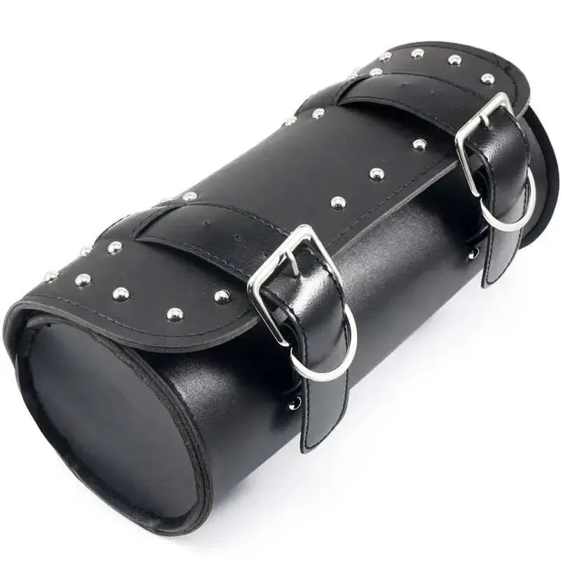 Sacoche cuir moto - Roll Barrel NOIR