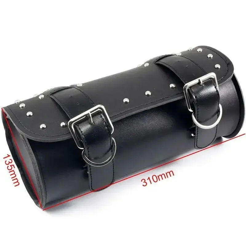 Sacoche cuir moto - Roll Barrel NOIR