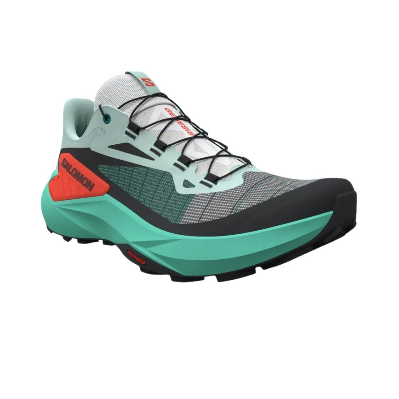 SALOMON GENESIS BAY ET ELECTRIC GREEN Chaussures de trail