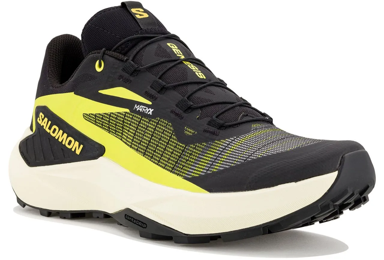 SALOMON GENESIS BLACK ET SULPHUR Chaussures de trail