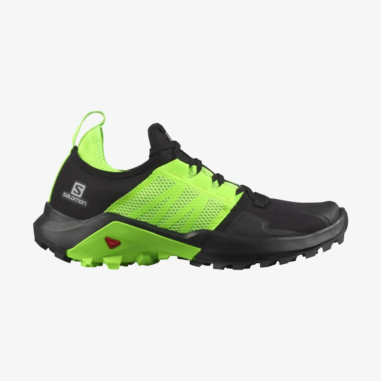 SALOMON MADCROSS NOIRE ET VERTE GECKO Chaussures trail salomon