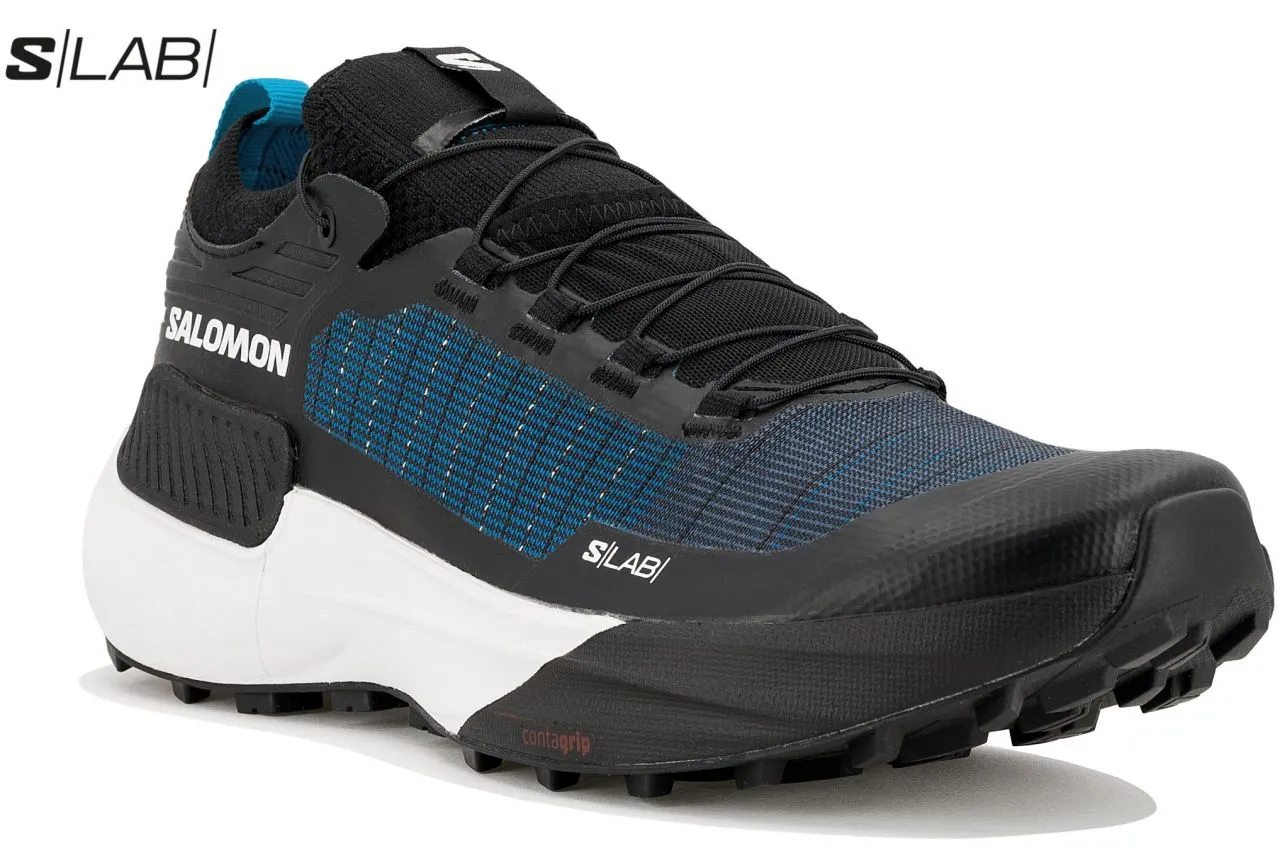 SALOMON S/LAB GENESIS BLACK ET BLUE DANUBE Chaussures de trail