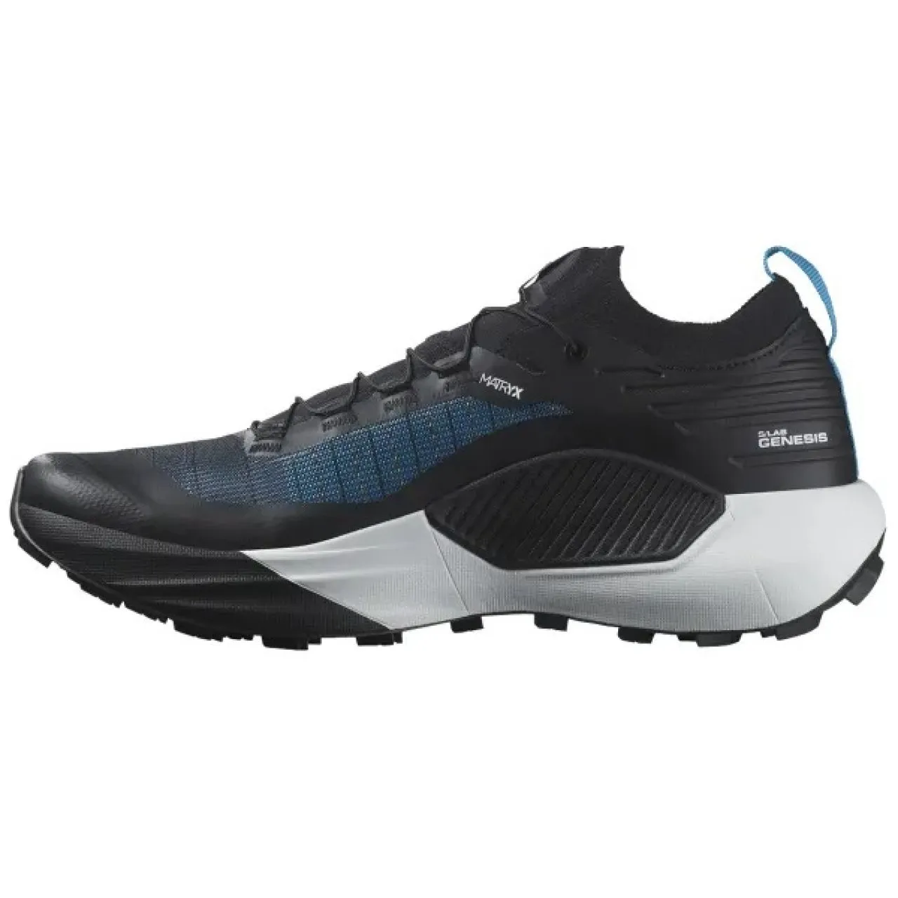 SALOMON S/LAB GENESIS BLACK ET BLUE DANUBE Chaussures de trail