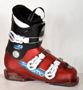 Salomon T3 red / black - chaussures de ski d'occasion Junior