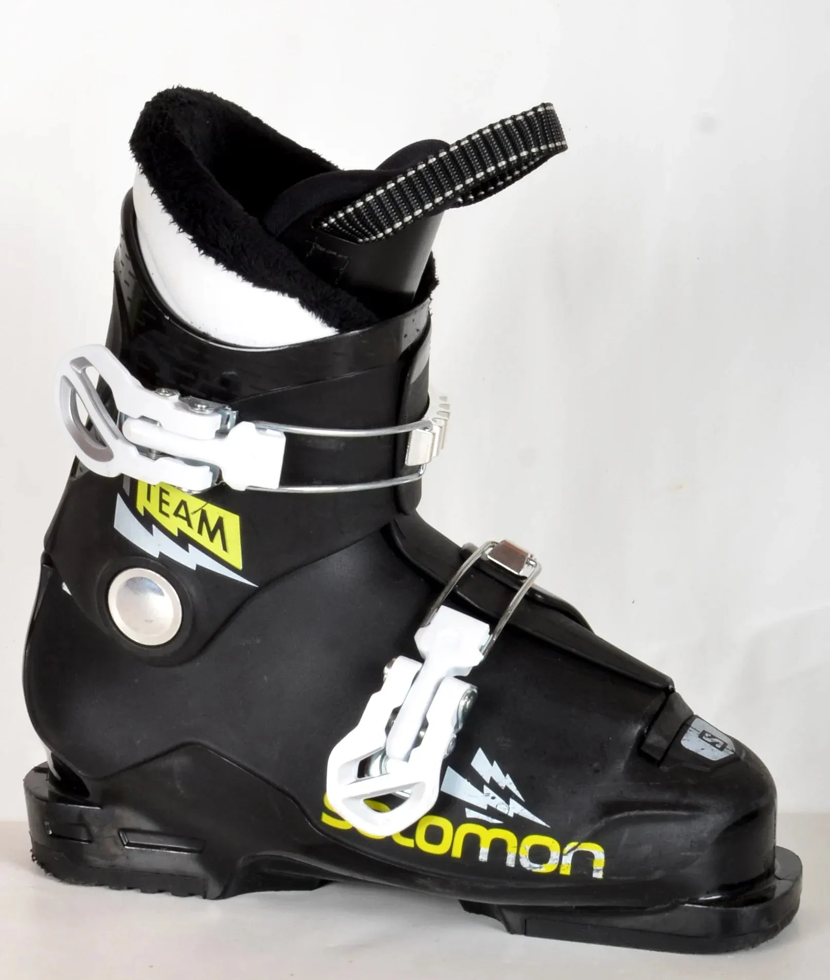 Salomon TEAM T2 full black - chaussures de ski d'occasion Junior