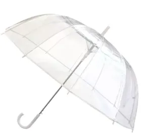 Smati Extra grand parapluie transparent avec bordure blanche - mariage - Trouva