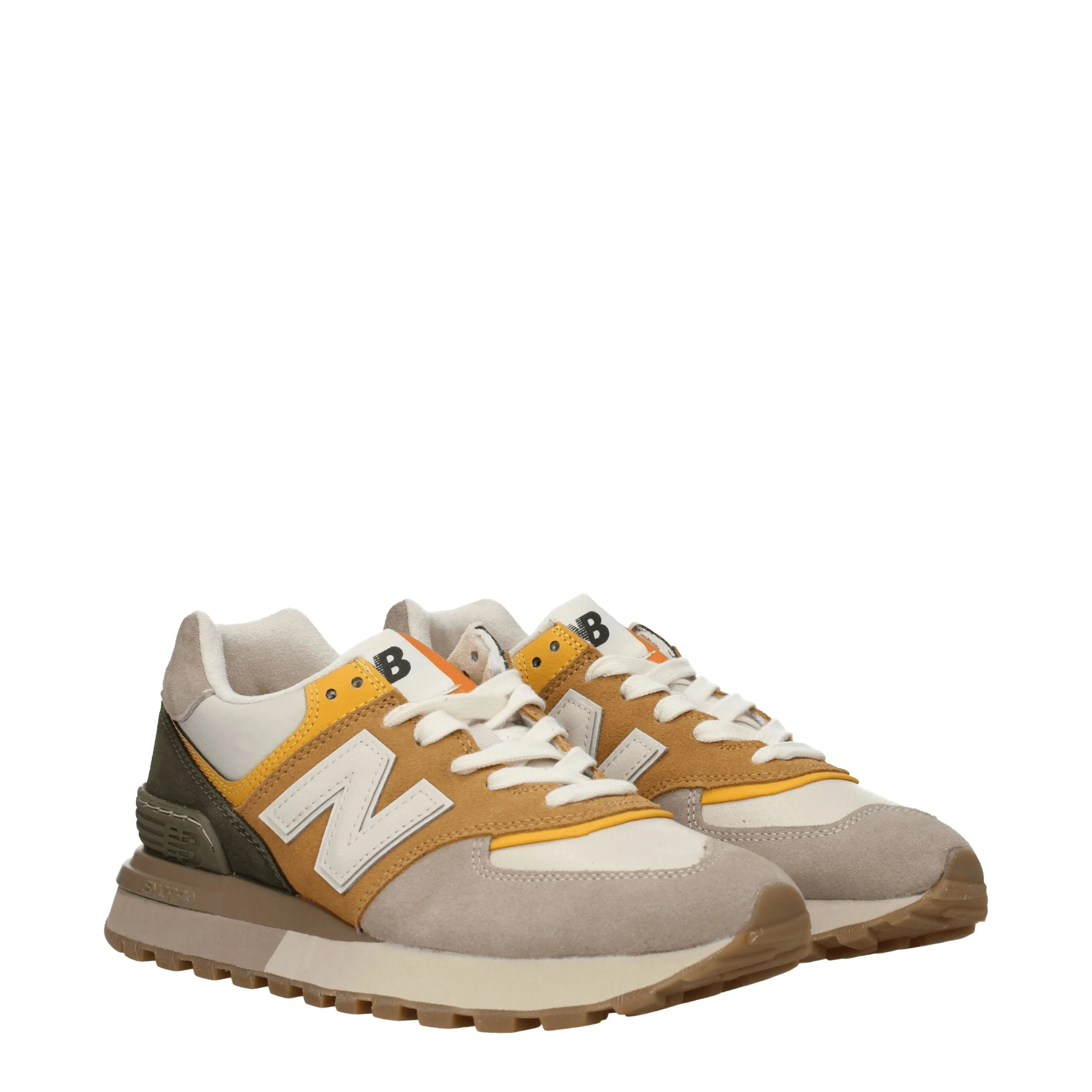 Sneakers de New Balance 574 Mentes Suede Beige / Mustard