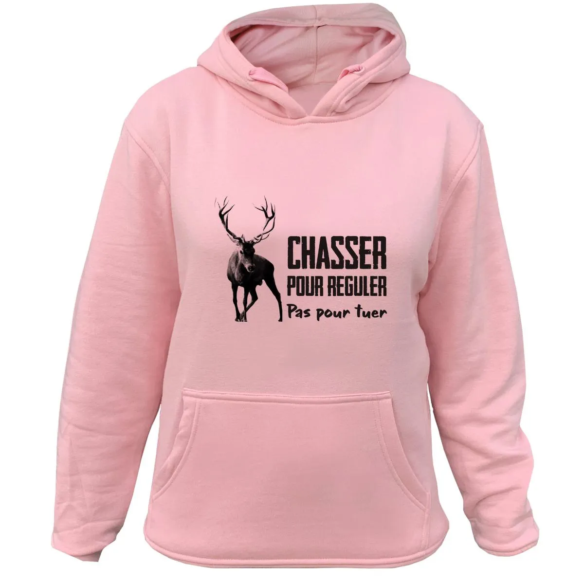 Sweat Chasseresse Cerf – Chasser pour réguler pas pour tuer