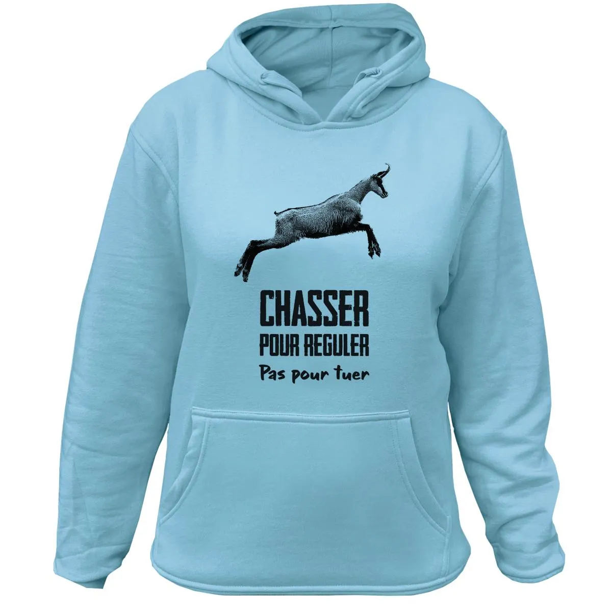 Sweat Chasseresse Chamois – Chasser pour réguler pas pour tuer