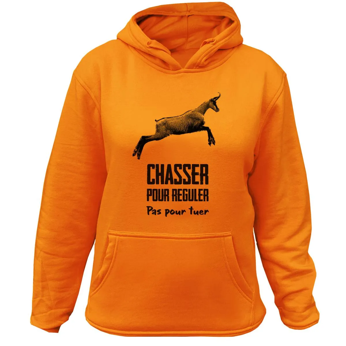 Sweat Chasseresse Chamois – Chasser pour réguler pas pour tuer