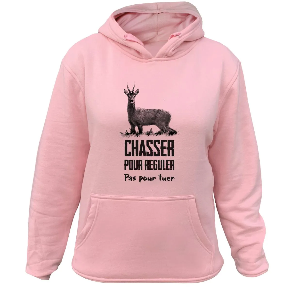 Sweat Chasseresse Chevreuil – Chasser pour réguler pas pour tuer