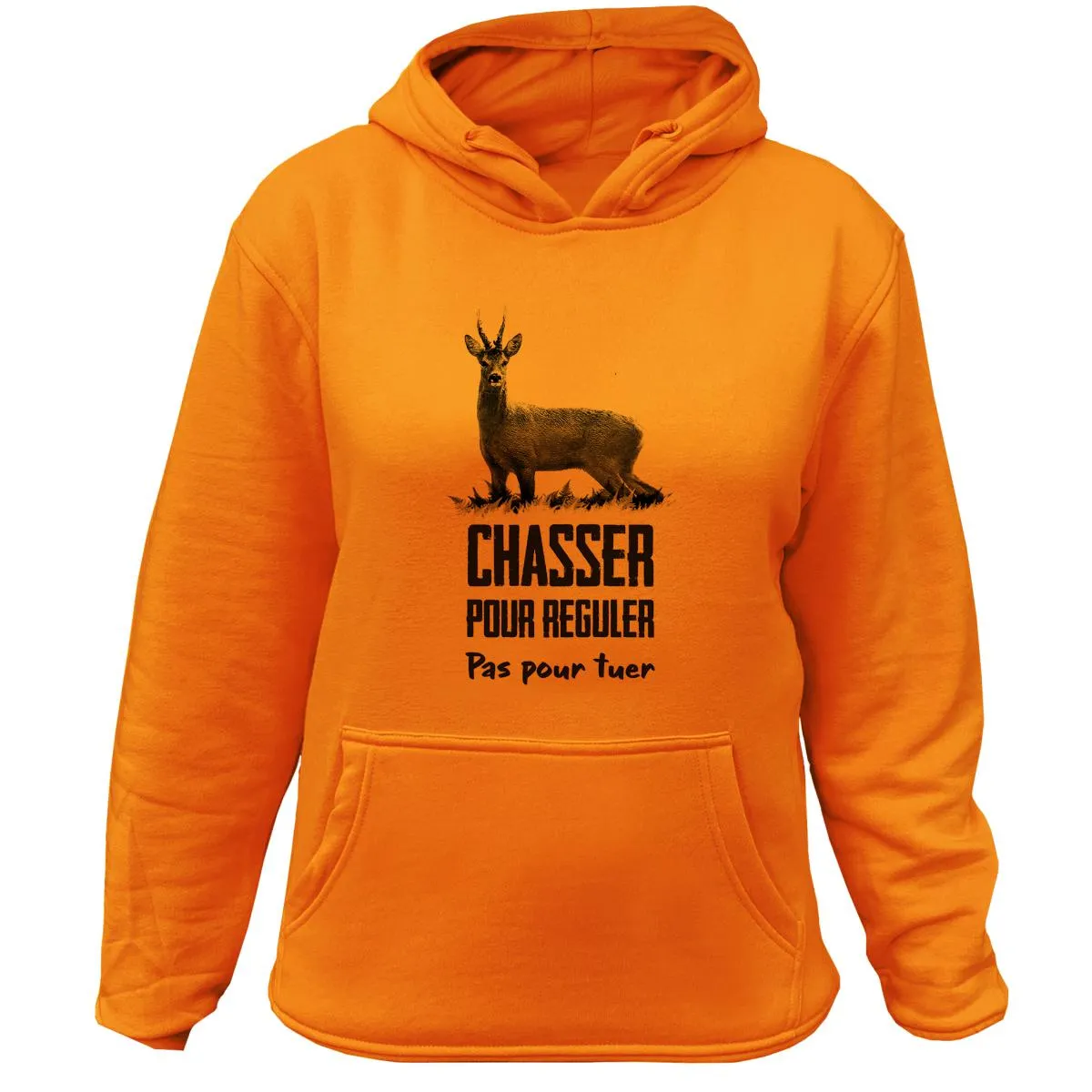 Sweat Chasseresse Chevreuil – Chasser pour réguler pas pour tuer