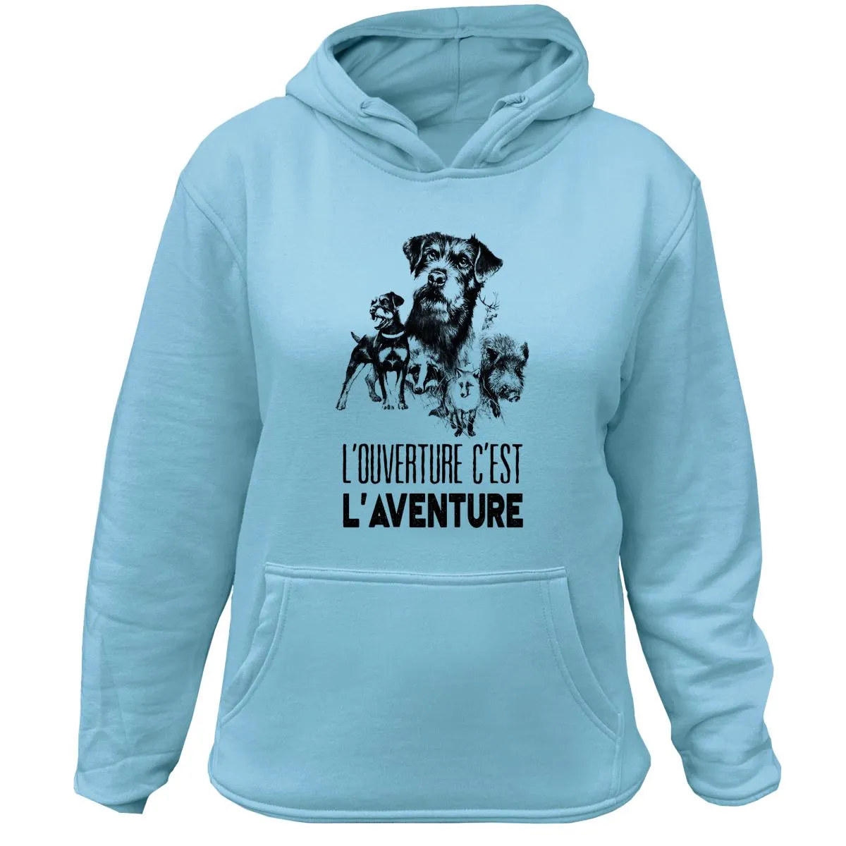 Sweat Chasseresse Jagd Terrier – L’ouverture c’est l’aventure