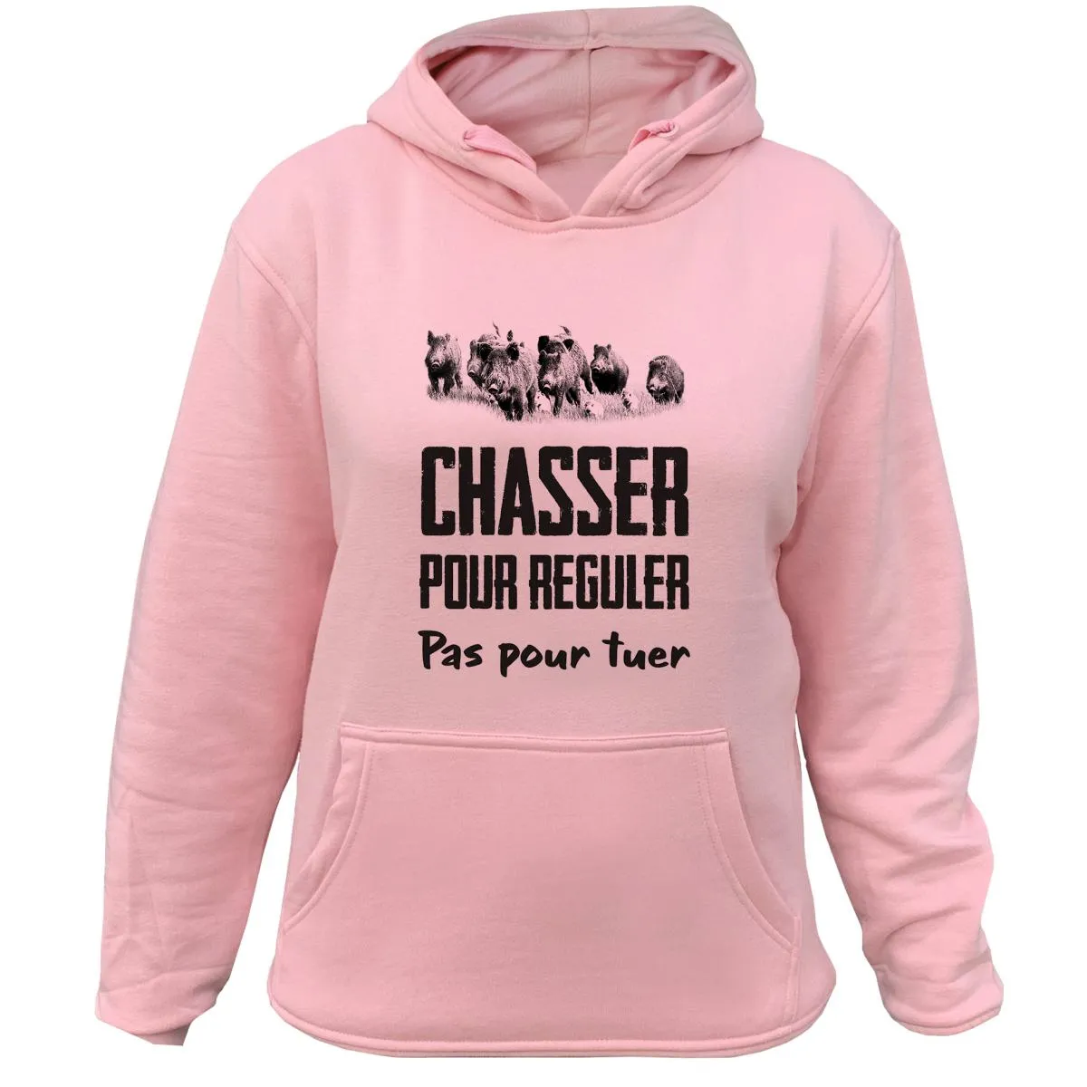 Sweat Chasseresse Sanglier – Chasser pour réguler pas pour tuer