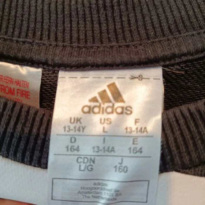 Sweat col rond noir adidas taille 13-14 ans - adidas - 14 ans  | Beebs