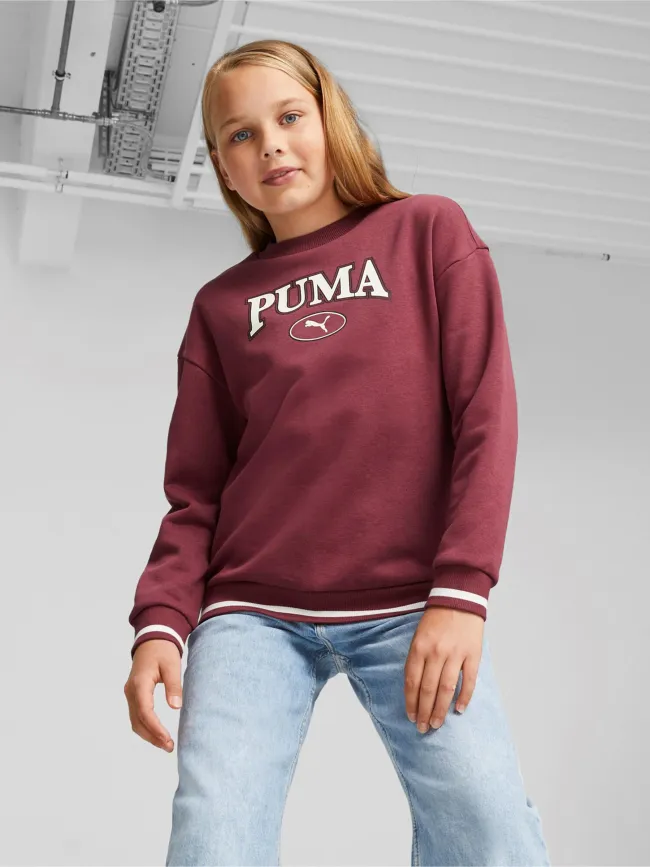 Sweat crew neck squad bordeaux enfant - Puma | wimod